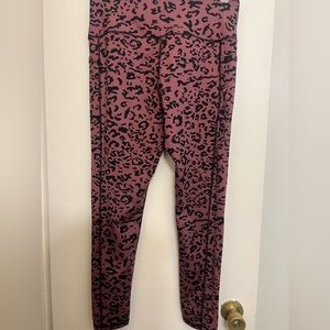 Purple Leggings with black animal print